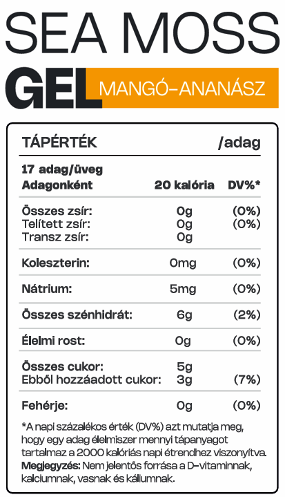 Anybody Sea Moss Gel - Spirulina komplex 5 féle tengeri moszattal