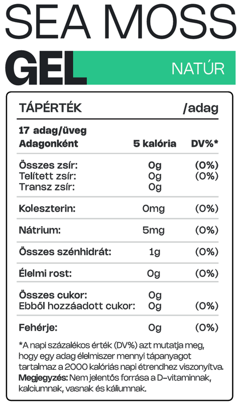 Anybody Sea Moss Gel - Spirulina komplex 5 féle tengeri moszattal